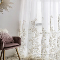 Tirai Tulle Sulam Sulaman Hollow Elegant White